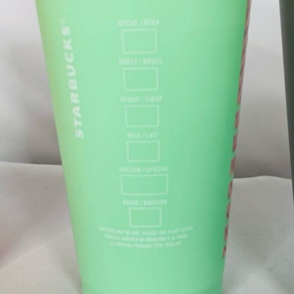 2013 Set of 4 Starbucks Reusable 16oz Plastic Coffee Cups Tumblers No Lids  This - Picture 4 of 7